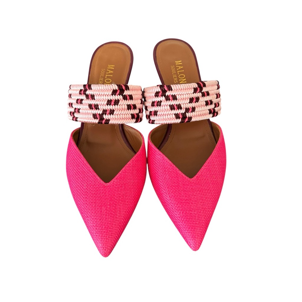 🆕 Malone Souliers Maisie Leather Mules Fuchsia Sandal